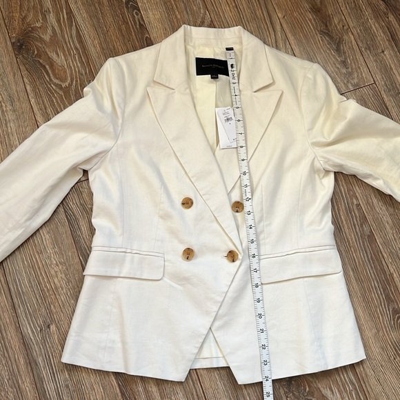 Banana Republic Ivory Linen Double Breasted Blazer - Picture 12 of 16